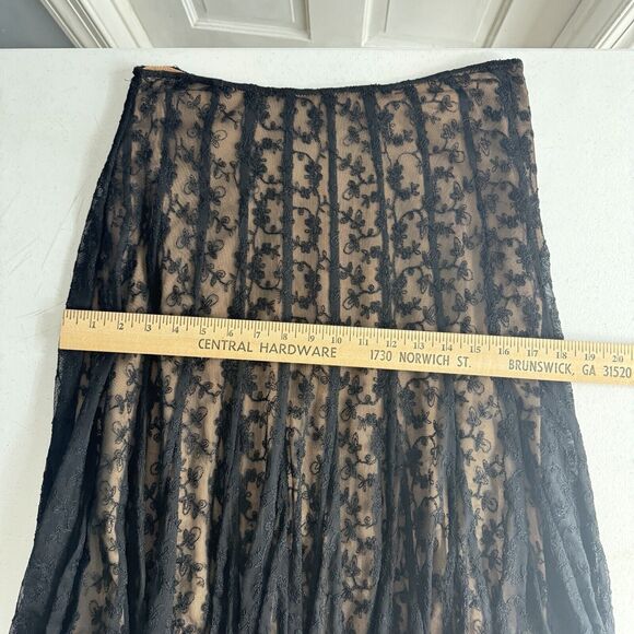 ECI Lace & Mesh Flared Skirt Size 12 Black Witchy Whimsigoth Y2K Grunge Flowy - Picture 9 of 12